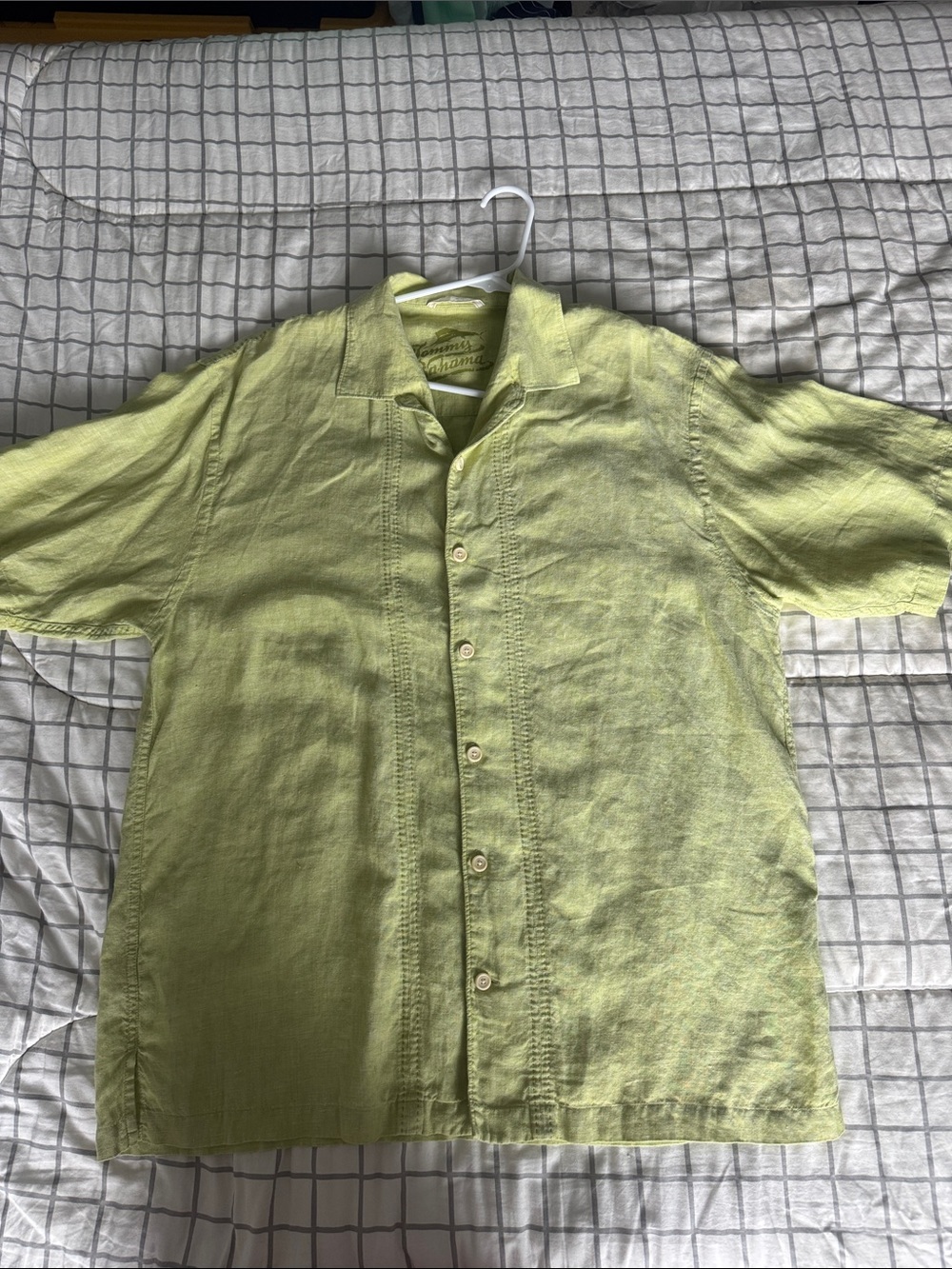 Tommy Bahama Short-Sleeve Button-Down Shirt in Light Green